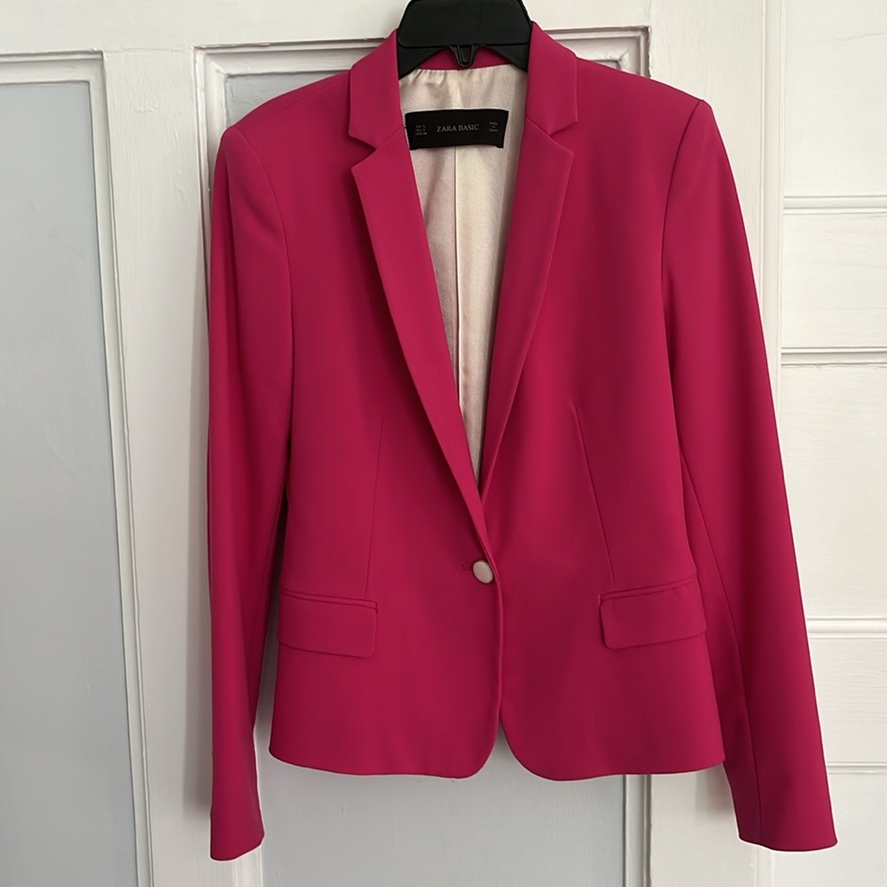 Zara, Basic Pink Blazer - image 6